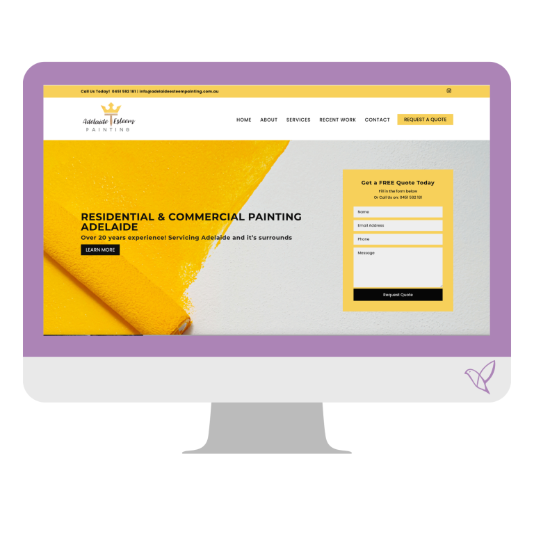 Adelaide Esteem Painting website designed by Hatched Designs